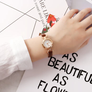 Small Watch Female Student Quartz Watch Small Dial Trendy Girl's Fresh All-match Korean Style Simple Belt Small Women's Watch