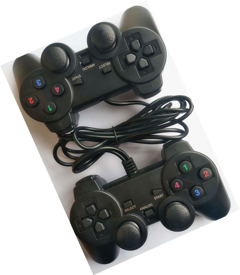 Factory in stock direct USB208 black doubles single shock handle pc computer game handle