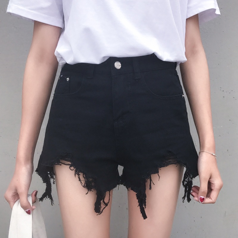 High Waisted Distressed Denim Shorts Vintage Chic Loose Fit Frayed Hem Casual Summer Wear for Women Wholesale
