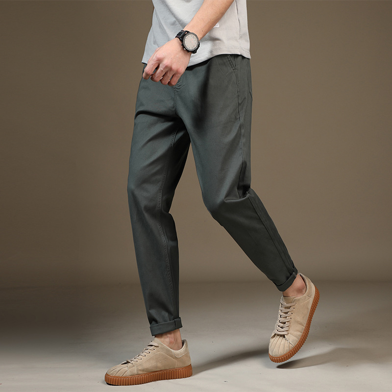 男士裤子秋季新款2024休闲裤男黑色宽松小脚百搭胖子大码哈伦裤潮