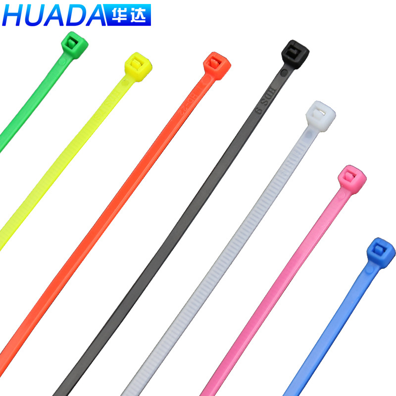Huada plastic cable tie self-locking nylon cable tie 3x150MM color cable tie red yellow green blue cable tie