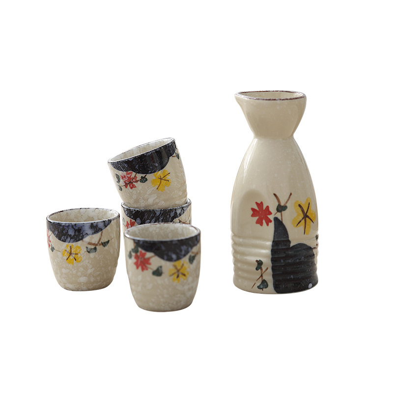 Japanese-style Ceramic Liquor Set Sake Cup Wine Pot Small Wine Cup Warm Wine Cup Wine Dispenser Sushi Restaurant Creative Wine Glass