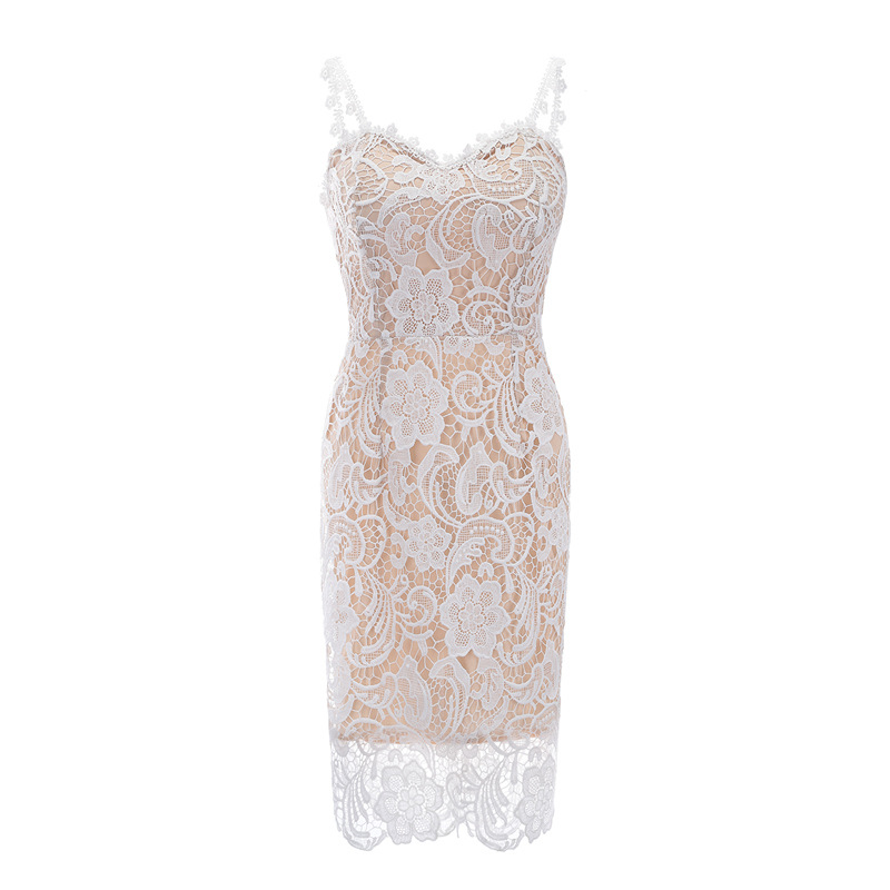 Lace Bodycon Dress Spaghetti Straps Slim Fit Elegant Design Perfect for Parties and Special Occasions Wholesale