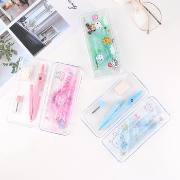 Zhejiang manufacturers supply compasses ruler stationery set student examination drawing compasses compasses seven-piece set