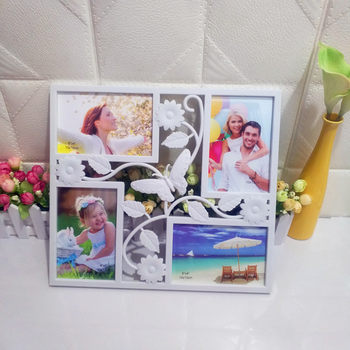 Four-hole six-inch Butterfly flower photo frame cross-border product combination conjoined photo frame foreign trade export Photo Wall Wall