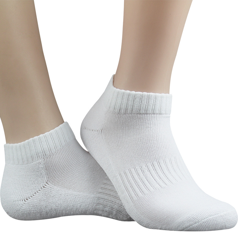 半毛巾底吸汗防震收腰运动女船袜瑜伽袜毛圈袜子男短袜运动袜男士