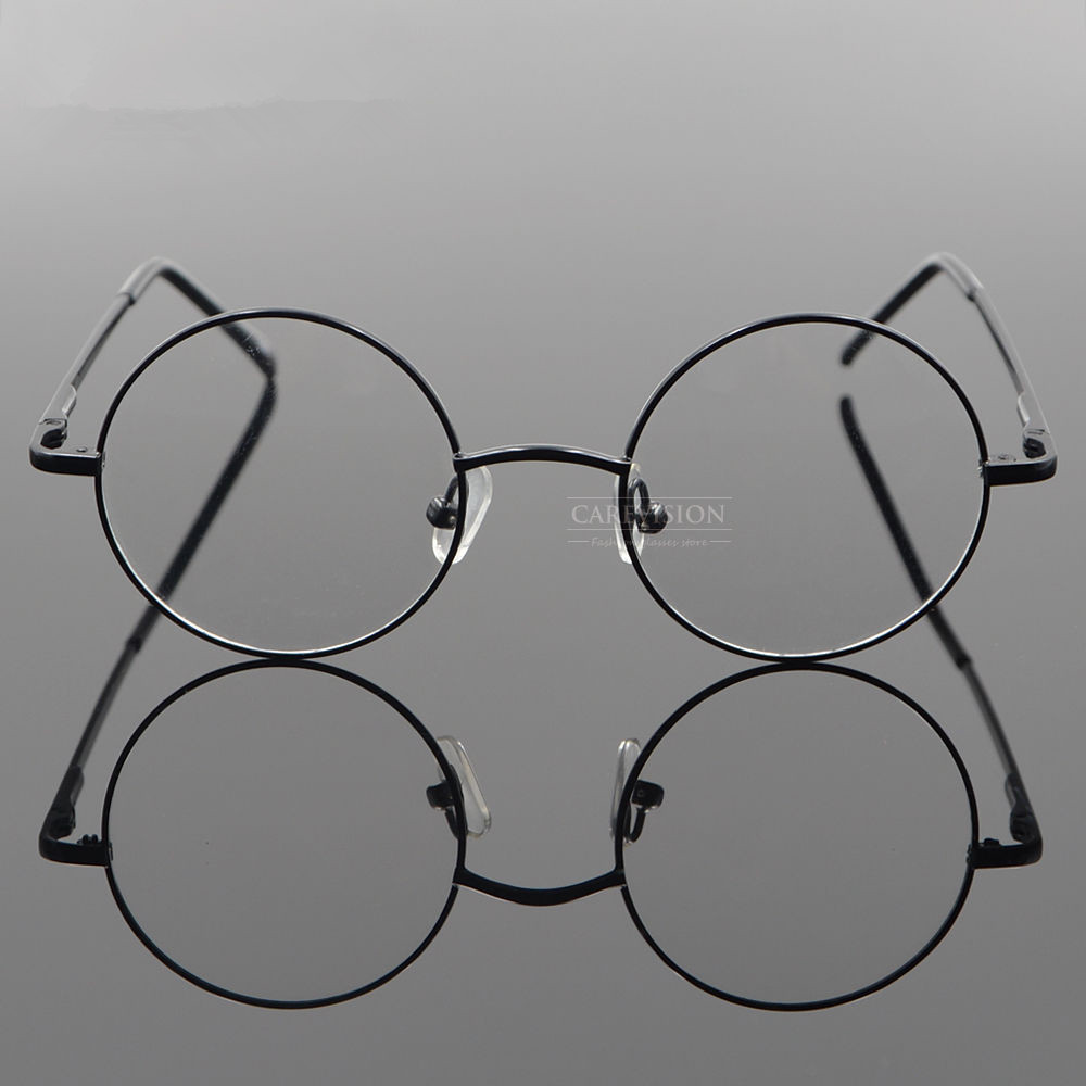 Retro Round Frame John Lennon Harry Potter Spring Temples Metal Prince Glasses Frame