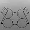 Retro Round Frame John Lennon Harry Potter Spring Temples Metal Prince Glasses Frame
