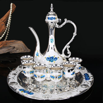Wine Set Liquor Cup European Style Retro Creative Wedding Gift Metal Russian Hags Household Ornaments
