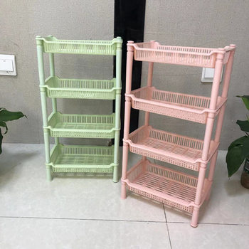 Factory Direct plastic thickened storage rack toilet toilet storage rack four-layer storage rack bathroom storage rack