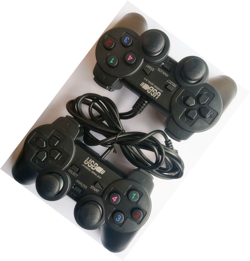 Factory in stock direct USB208 black doubles single shock handle pc computer game handle