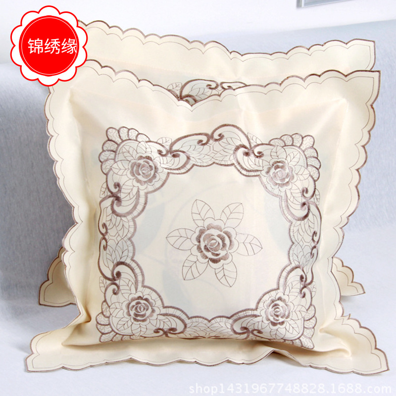 Yuan Yu Meng New embroidered pillow cover embroidered pillow cover bedside pillow cover fabric cushion cover wholesale