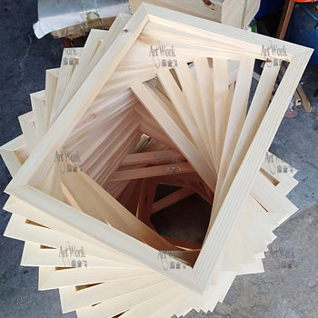 Cross-border picture frame frameless painting lining pine oil painting frame wooden photo frame Amazon Supply wooden frame