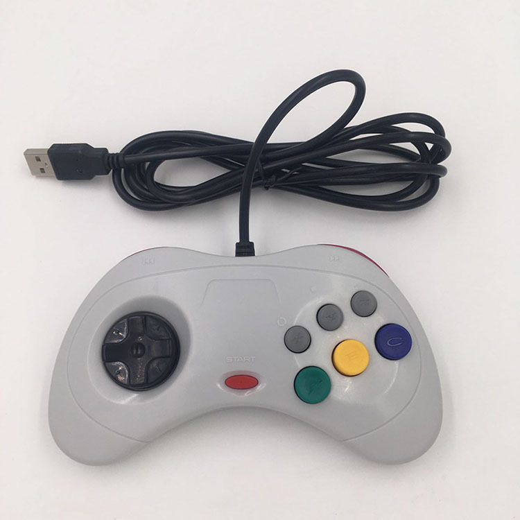 Sega Saturn handle USB game handle computer pc handle a large number of spot SG001/black and white