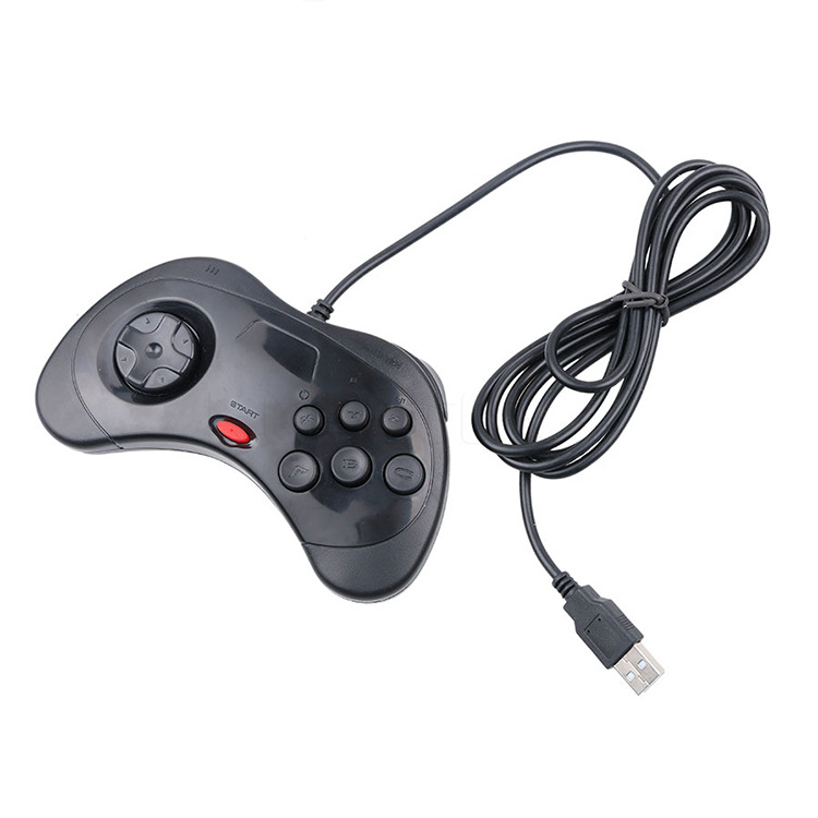 Sega Saturn handle USB game handle computer pc handle a large number of spot SG001/black and white
