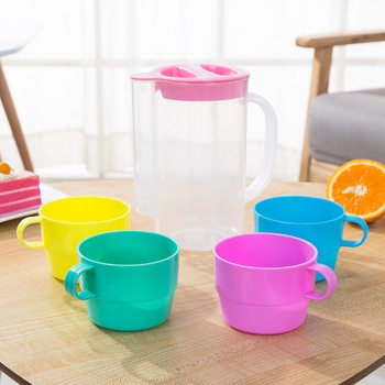 Plastic Cold Water Bottle High Temperature Resistant Cool Water Cup Heat Resistant Large Capacity Set Cup Household Tea Brewing Cool Water Bottle Set