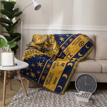 Yellow Constellation Cotton Non-Slip Thickeneded Sofa Cover Sofa Blanket Fabric Non-Slip Sofa Cover Ready for Sale