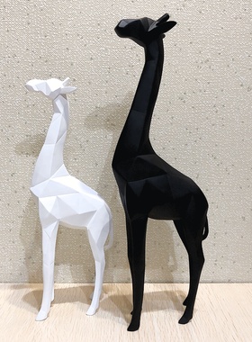 树脂工艺品电视柜玄关长颈鹿礼品