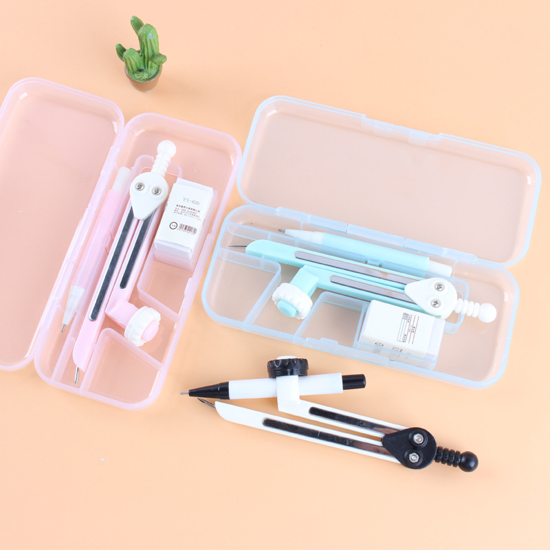 Compass 2-Piece Set for student examination drawing international standard compasses with rubber multi-function compasses set