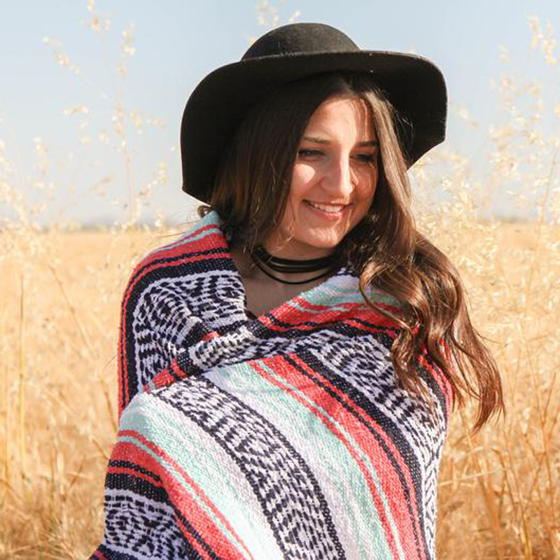 Mexican Geometric Blanket Beach Blanket Stripesd Geometric Picnic Mat Blanket Thick Thread Blanket Yoga Blanket Cotton Blanket