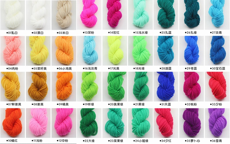 Acrylic wool medium thick line slippers cotton shoes cushion doll handmade acrylic thread baby wool wholesale special weaving