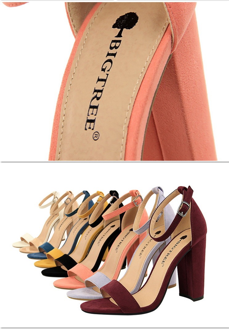 Sandal cao gót nữ quai ngang mũi tròn gót nhọn phong cách thanh lịch — Màu đỏ rượu, Màu hồng, Màu nude, Màu tím