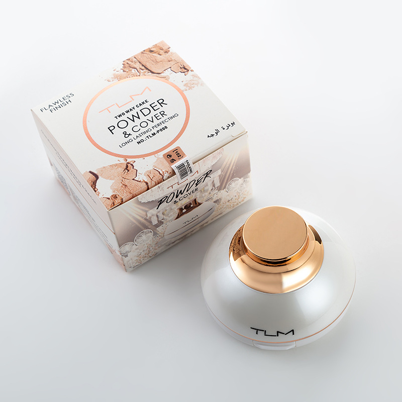 Tailemei Tlm Double-Dry Brightening Powder Anti-Sweat Oil Control Long-Lasting Makeup Concealer Whitening Non-Easy to Remove Pearlescent Powder