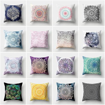 Mandala decorative polyester pillowcase home pillow case (excluding pillow core)