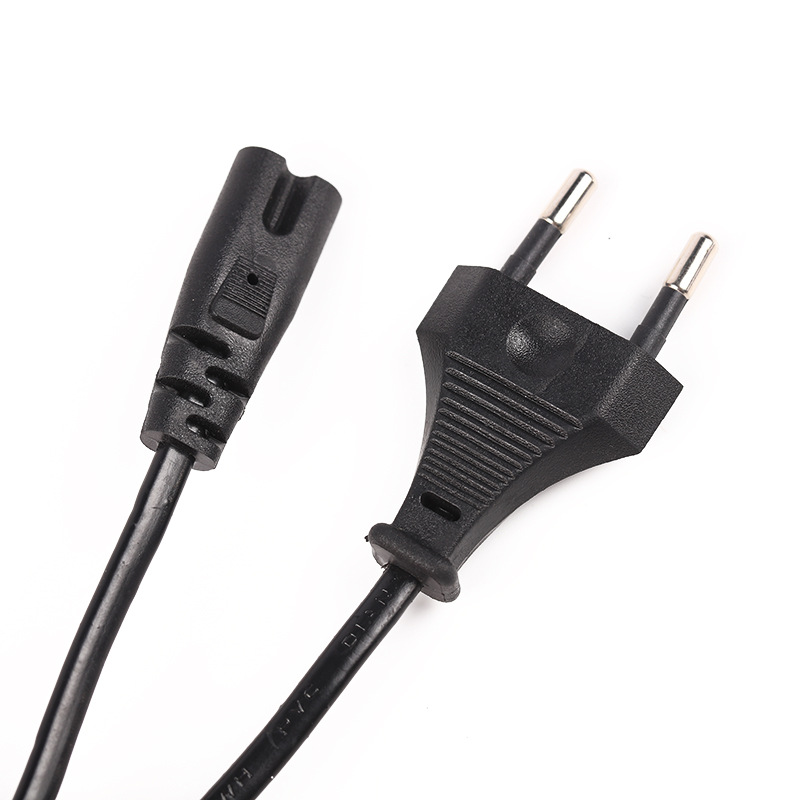 Factory wholesale 2-plug 8-pin European gauge plug power cord European standard 8-pin connector plug-in European gauge 1.5 m AC line