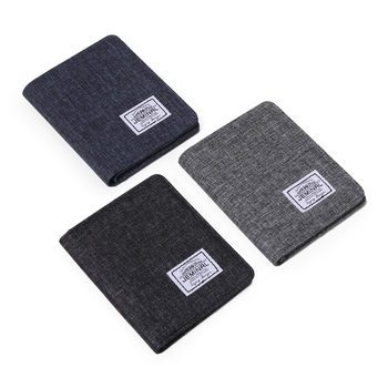 Men's Wallet Men's Short 2019 New Arrival Canvas Trendy Brand Simple Ultra-thin Personalized Small Wallet for Young High School Students