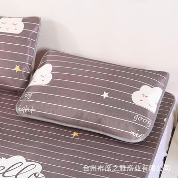Summer mat rattan mat pillowcase single Ice Silk pillow leather summer envelope pillowcase manufacturers direct wholesale