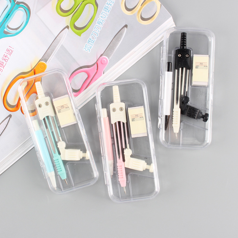 Compass 2-Piece Set for student examination drawing international standard compasses with rubber multi-function compasses set