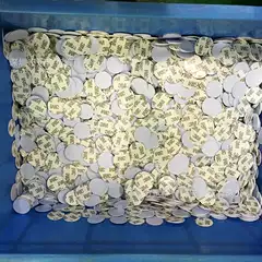 IC white card 20mm round coin card ICODE-X Chip RFID high frequency PVC adhesive diameter 28mm manufacturer