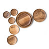 South American Walnut Wooden Japanese Tableware Refreshment Plate Wooden Fruit Dishpoint Plate Solid Wood Disc Tray