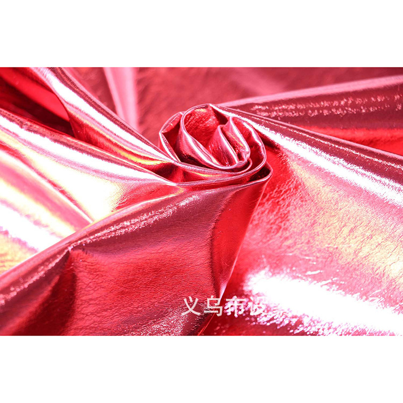 Factory direct supply pu101 grain leather film metal light soft clothing fabric diy handmade materials wholesale