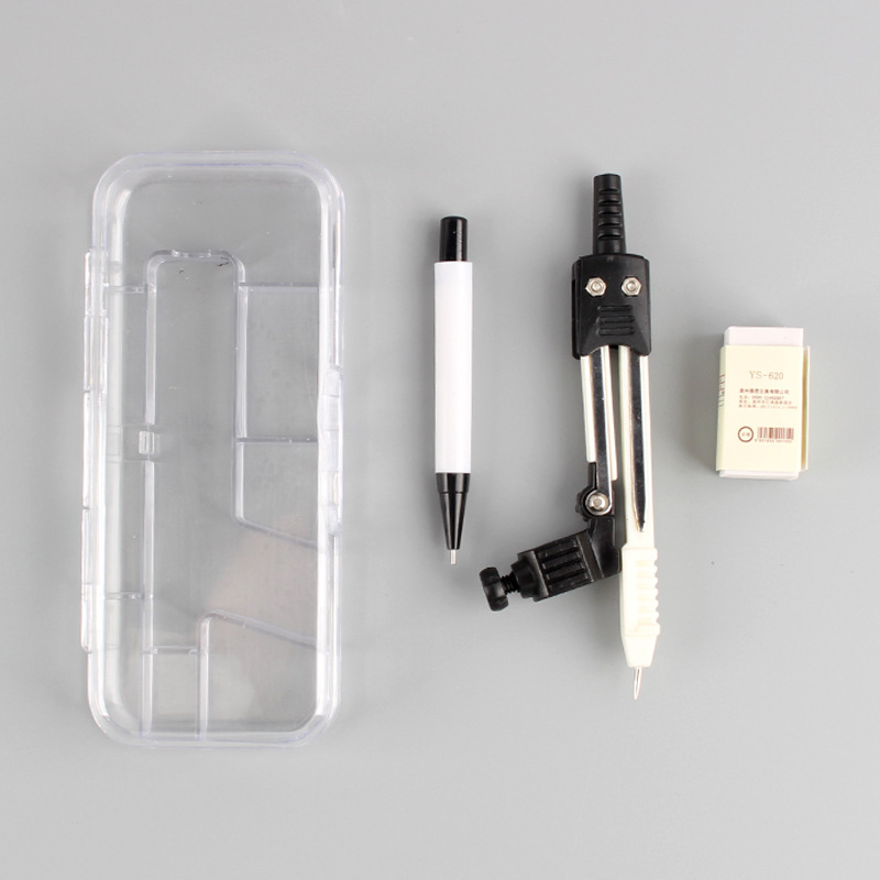 Compass 2-Piece Set for student examination drawing international standard compasses with rubber multi-function compasses set