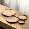 South American Walnut Wooden Japanese Tableware Refreshment Plate Wooden Fruit Dishpoint Plate Solid Wood Disc Tray