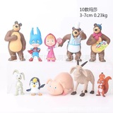 10 MashaBear Маша и Медведь Ручной офисный мальчик Маша и Миша Большой Бурый Медведь Модель кукольных украшений