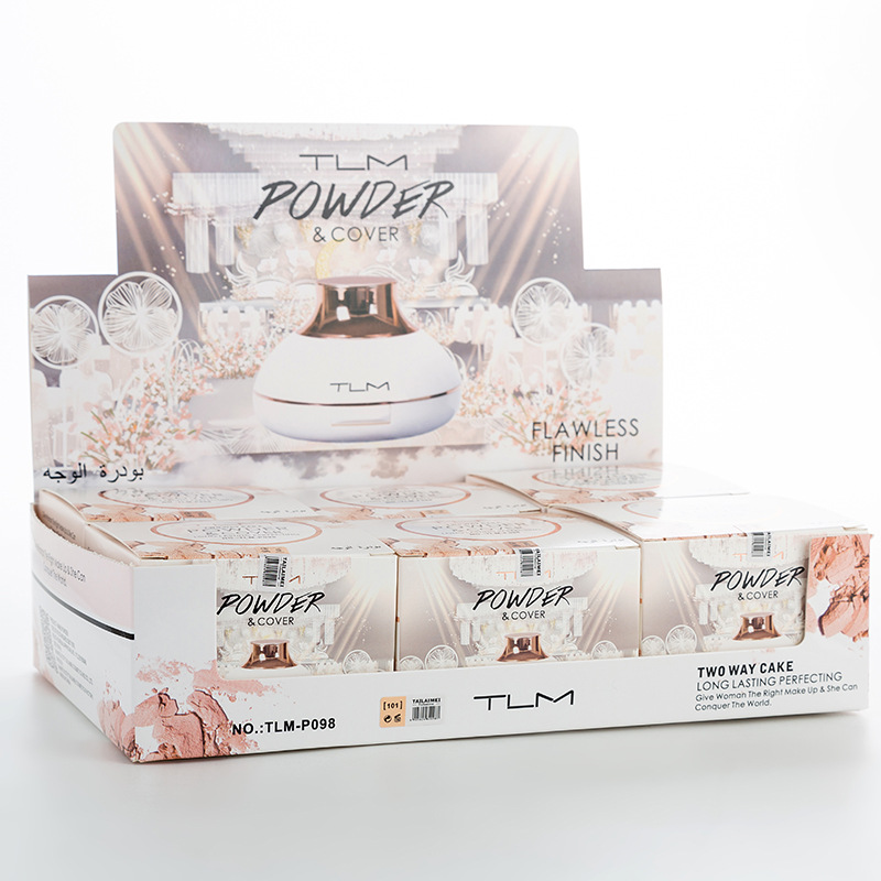 Tailemei Tlm Double-Dry Brightening Powder Anti-Sweat Oil Control Long-Lasting Makeup Concealer Whitening Non-Easy to Remove Pearlescent Powder