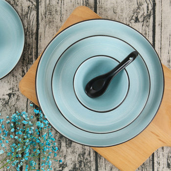 Yuquan Simple European Tableware Creative Plate Western-Style Ceramic Dishes Chinese-Style Household Rice Bowl Western Steak Plate