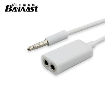 One-to-two lovers audio cable 3.5 one-to-two audio splitter one-to-two lovers cable earphone cable