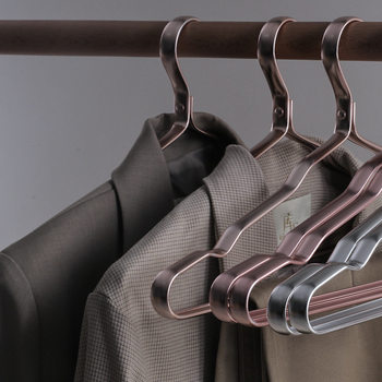 Space Aluminum Alloy Clothes Hanger Adult Seamless Clothes Hanger Drying Widened Stainless Steel Anti-Slip Clothes Hanger Household Drying