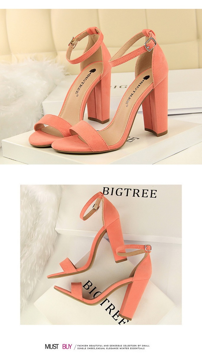 Sandal cao gót nữ quai ngang mũi tròn gót nhọn phong cách thanh lịch — Màu đỏ rượu, Màu hồng, Màu nude, Màu tím