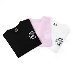 Anti Social Club short sleeve T-shirt assc summer round neck men's and women's lovers fashion brand