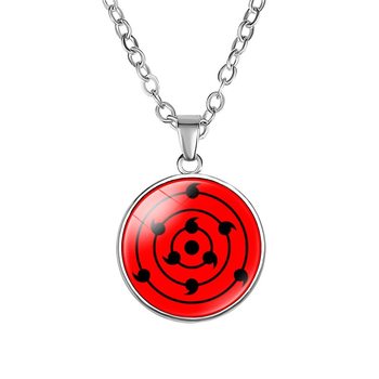 Animation Peripheral Accessories Naruto Time Gemstone Pendant Necklace Nine-Hook Jade Reincarnation Wheel Eye Necklace