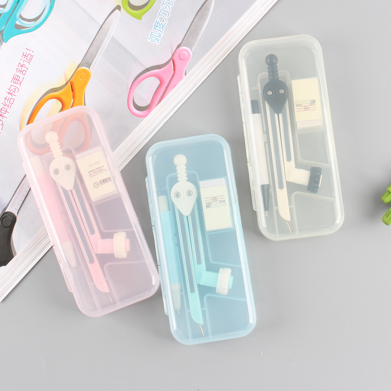 Compass 2-Piece Set for student examination drawing international standard compasses with rubber multi-function compasses set