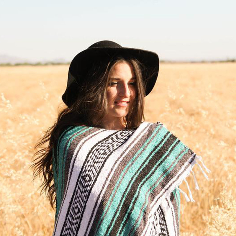 Mexican Geometric Blanket Beach Blanket Stripesd Geometric Picnic Mat Blanket Thick Thread Blanket Yoga Blanket Cotton Blanket