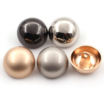 Metal Button Mushroom High Foot Hand Stitched Button Suit Coat Trenchcoat Shirt Down Jacket Button Spot Wholesale