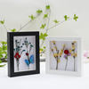 Hollow three-dimensional photo frame thickened footprints butterfly specimen mounting creative handmade diy paper dried flower picture frame