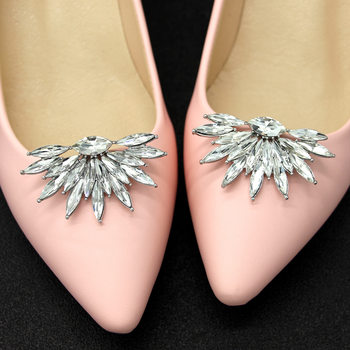 Bridal wedding accessories shoe flower shoe buckle diamond decorative shoe clip factory direct rhinestone shoe flower